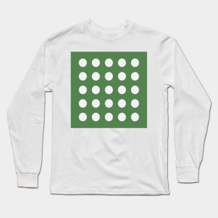 White Dots on Tavern Green Long Sleeve T-Shirt